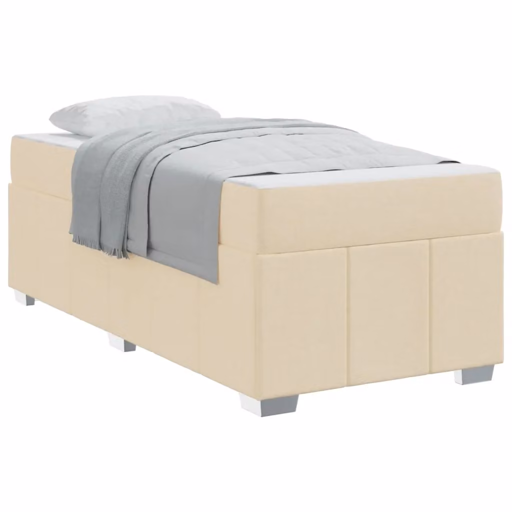 Struttura letto con materasso vidaXL in tessuto beige con base contenitore sollevabile L 80 x P 200 cm – 2
