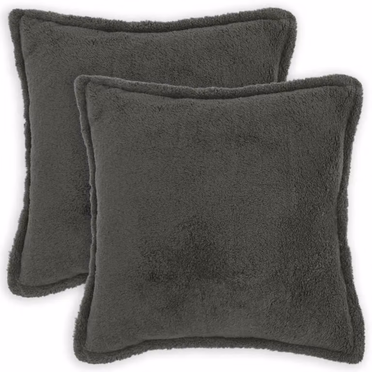 Set di 2 federe vidaXL HOUTEN in tessuto bouclé grigio scuro, L 70 x L 70 cm
