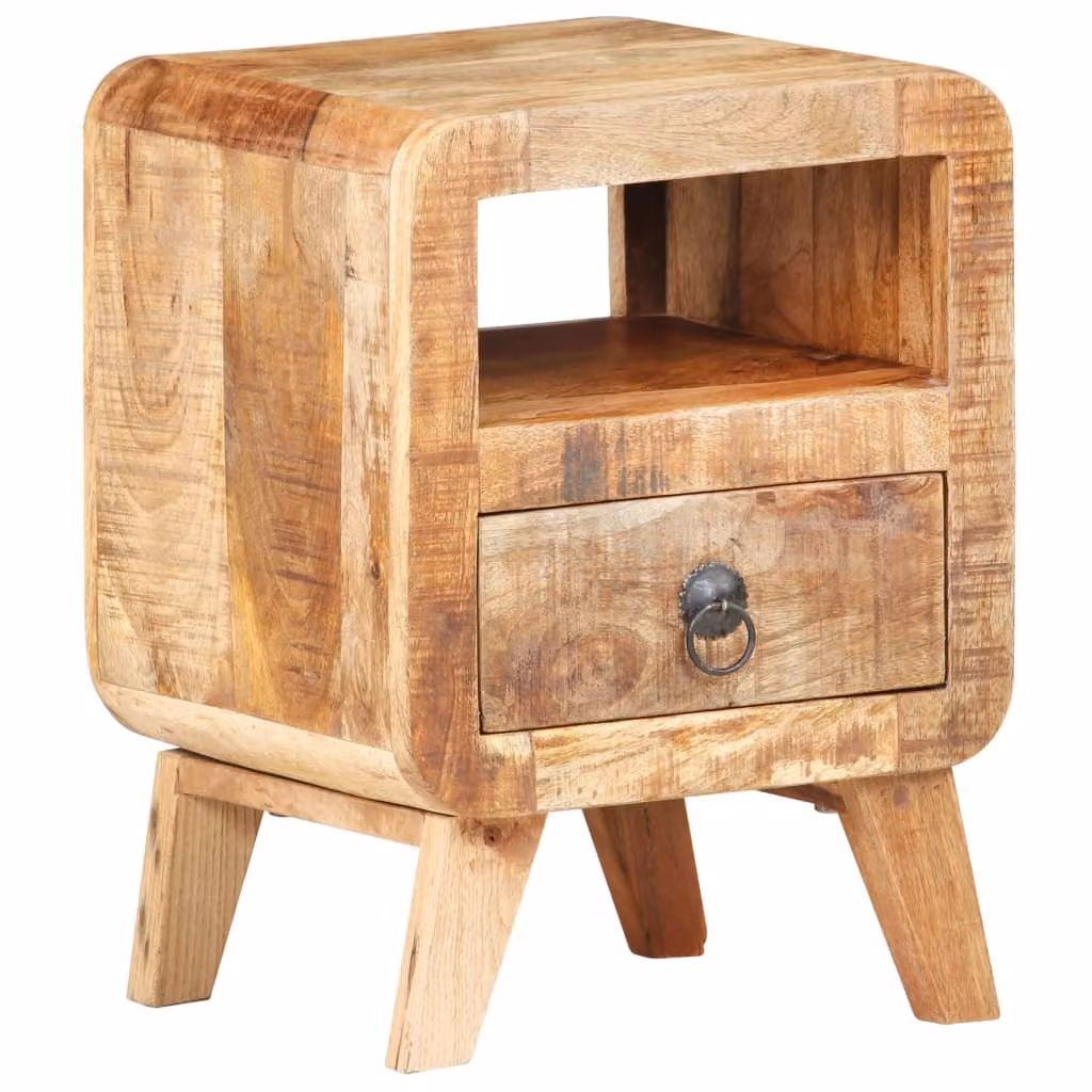 SYFAX™ Comodino 30x30x41 cm in Legno di Mango Grezzo