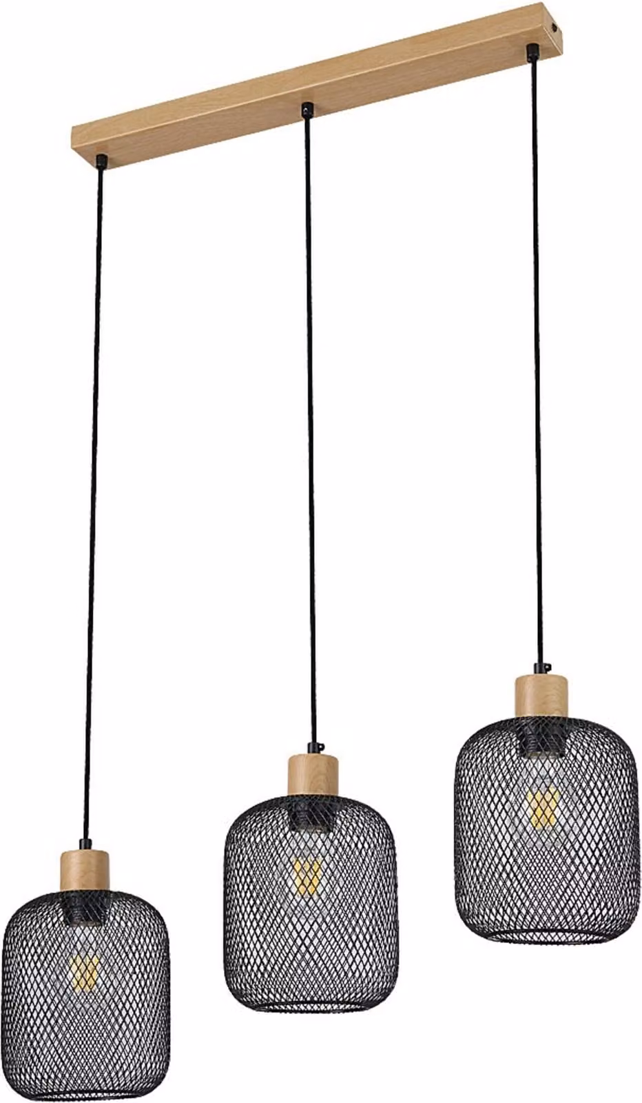 Rabalux 3132 Lampada a sospensione 3 spot Grendel, E27, marrone-nero, rotonda, industriale, ø150mm