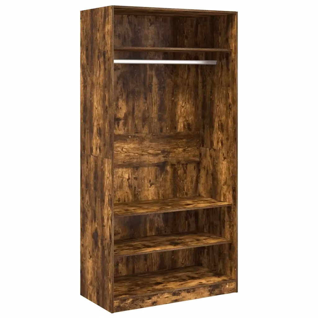 Armadio con ante a battente vidaXL in legno rovere fumo marrone L: 100 cm, P: 50 cm, H: 200 cm – 2