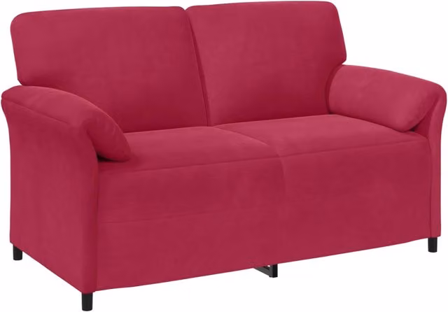 Divano | Divano da soggiorno | Sofa a 2 Posti Rosso Vino 158 x 83 x 95 cm Velluto