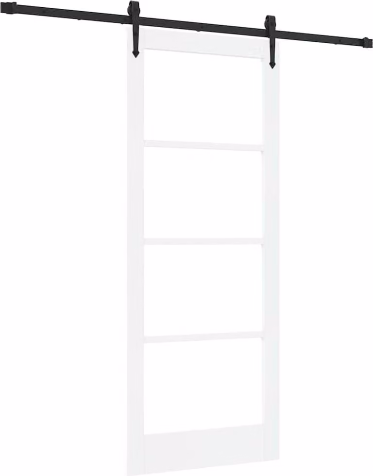 Porta scorrevole Bianco e Nero 83 x 202 cm