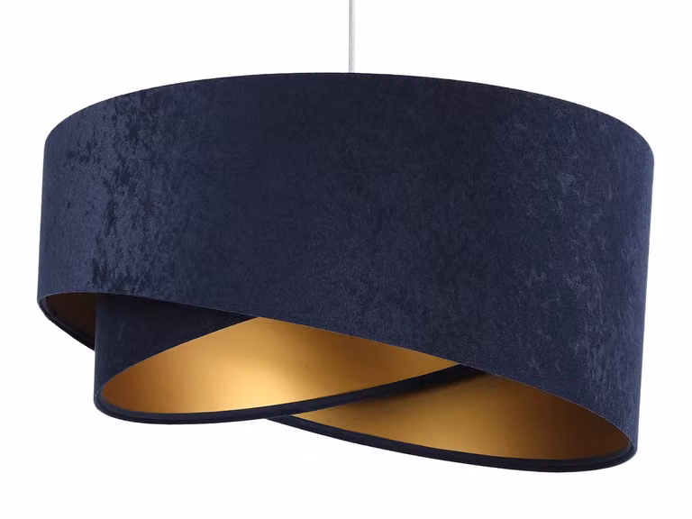 Lampada a sospensione GEMSTONE blu navy/oro