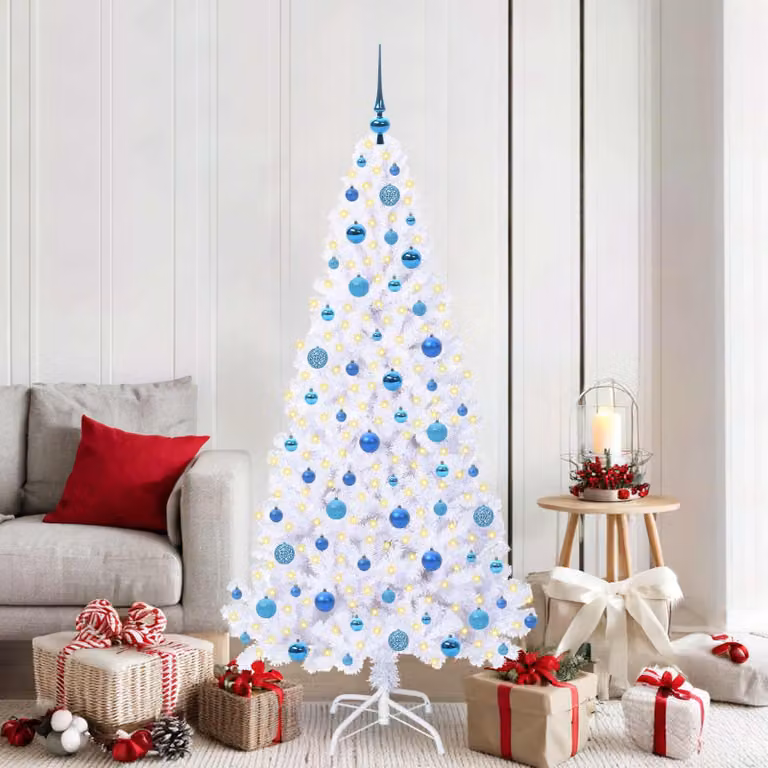 Maison Exclusive - Albero di Natale artificiale bianco 180 cm PVC e acciaio