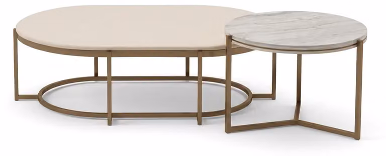 Tavolino beige, tavolino di design rettangolare, tavolini per il soggiorno