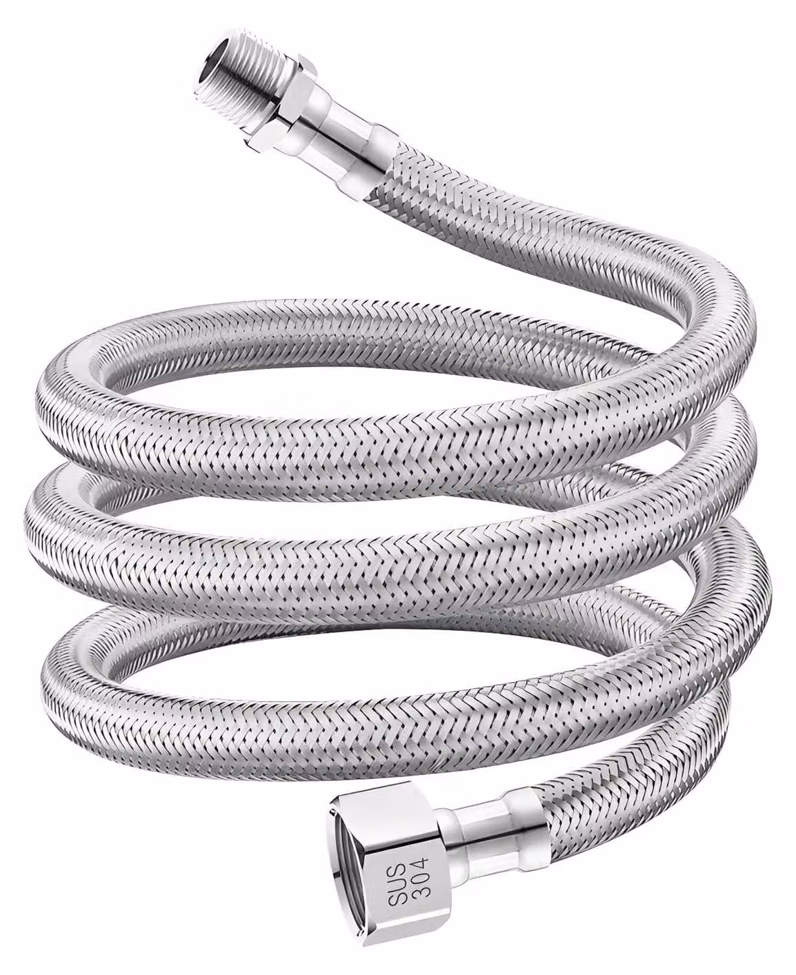 Raccordo flessibile per tubi in acciaio inossidabile, lunghezza 150 cm