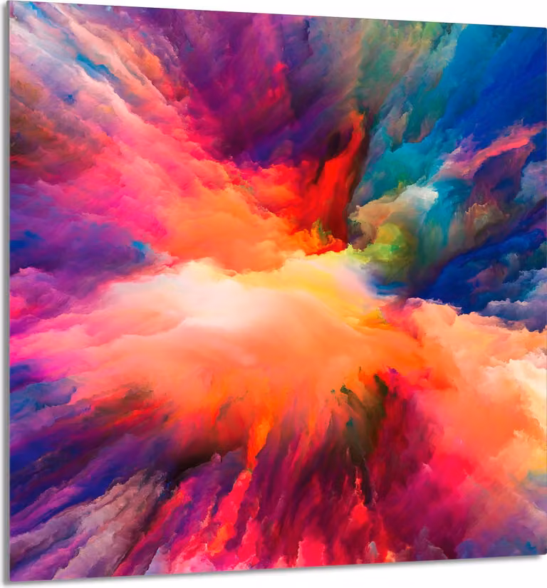 GLASPLATTE FÜR KÜCHE 60x65 Bunt