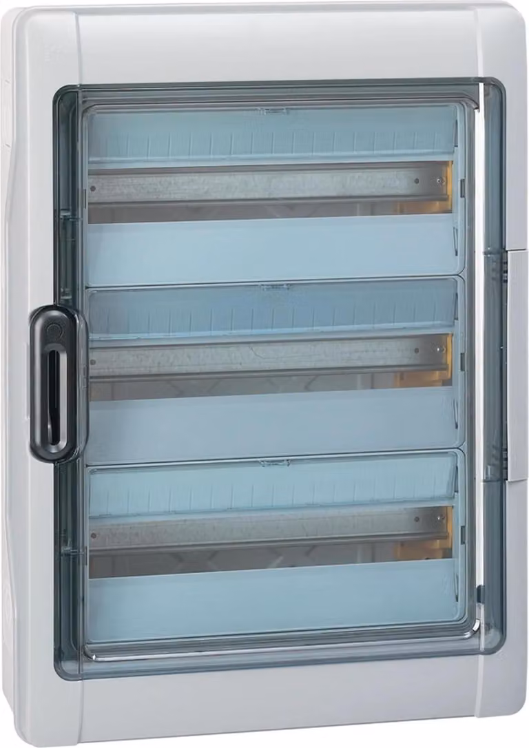 Distributore Legrand per ambienti umidi, a vista, IP65, 3 file, 54 moduli, 1 pz.