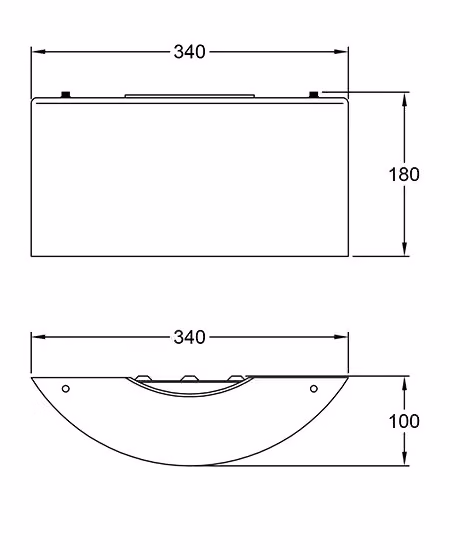 Lampada da Parete Fabas Alide con Struttura in Metallo e Vetro Ambra, Attacco E27 40W IP20, Diametro: 34 cm – 2
