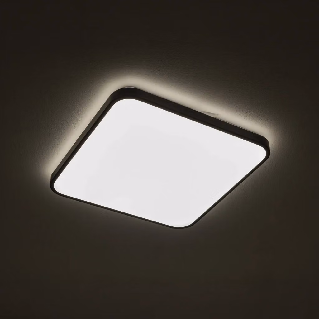Plafoniera da bagno quadrata Nowodvorski Lighting LED 32W 3000K nera L: 43,5 cm – 2