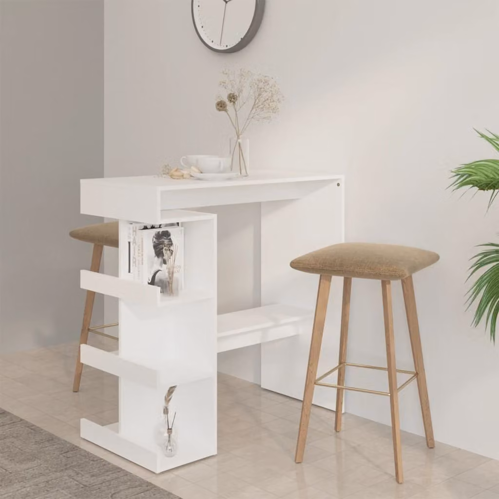 Maison Exclusive - Tavolo da bar con ripiano bianco 100x50x101,5 cm Materiale ligneo