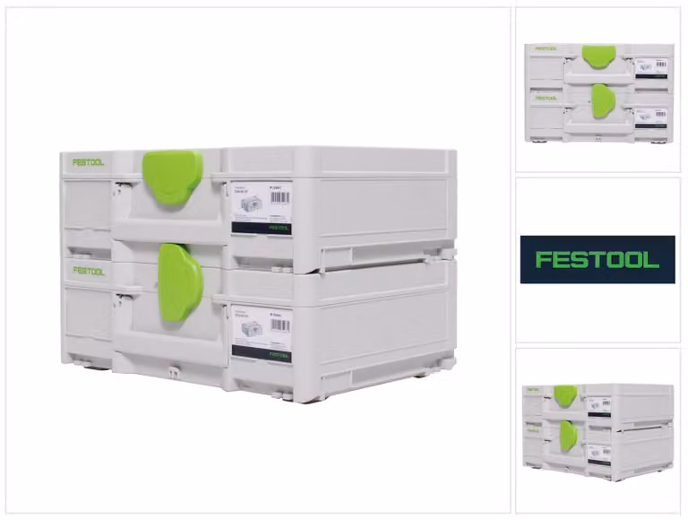 Festool Systainer Set 2x SYS3 M 137 ( 2x 204841 ) 10,4 litri 396x296x137mm Valigia portautensili collegabile