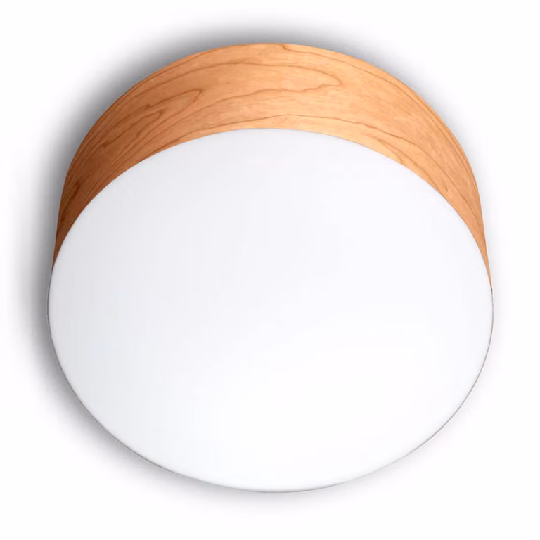 LZF LAMPS Plafoniera di design Gea, dimmerabile, Legno scuro, Soggiorno / Sala da pranzo, Legno, Design, Plafoniera