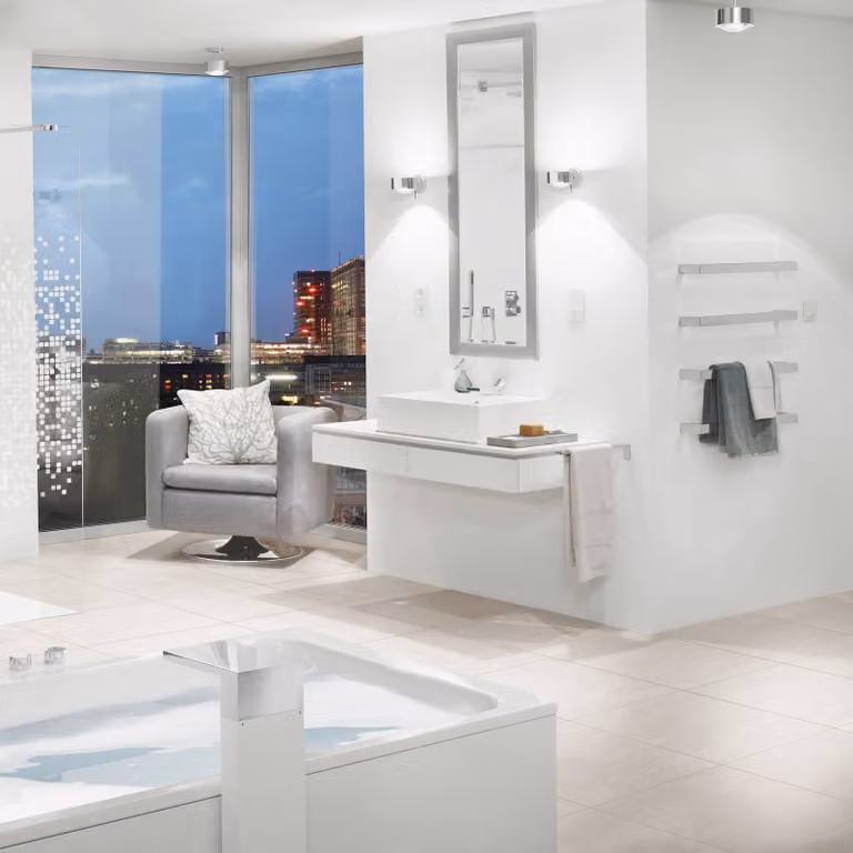 Top Light Faretto Puk Maxx Wall+, dimmerabile, Cromo / Argento, Soggiorno / Sala da pranzo, Metallo, Design, Applique