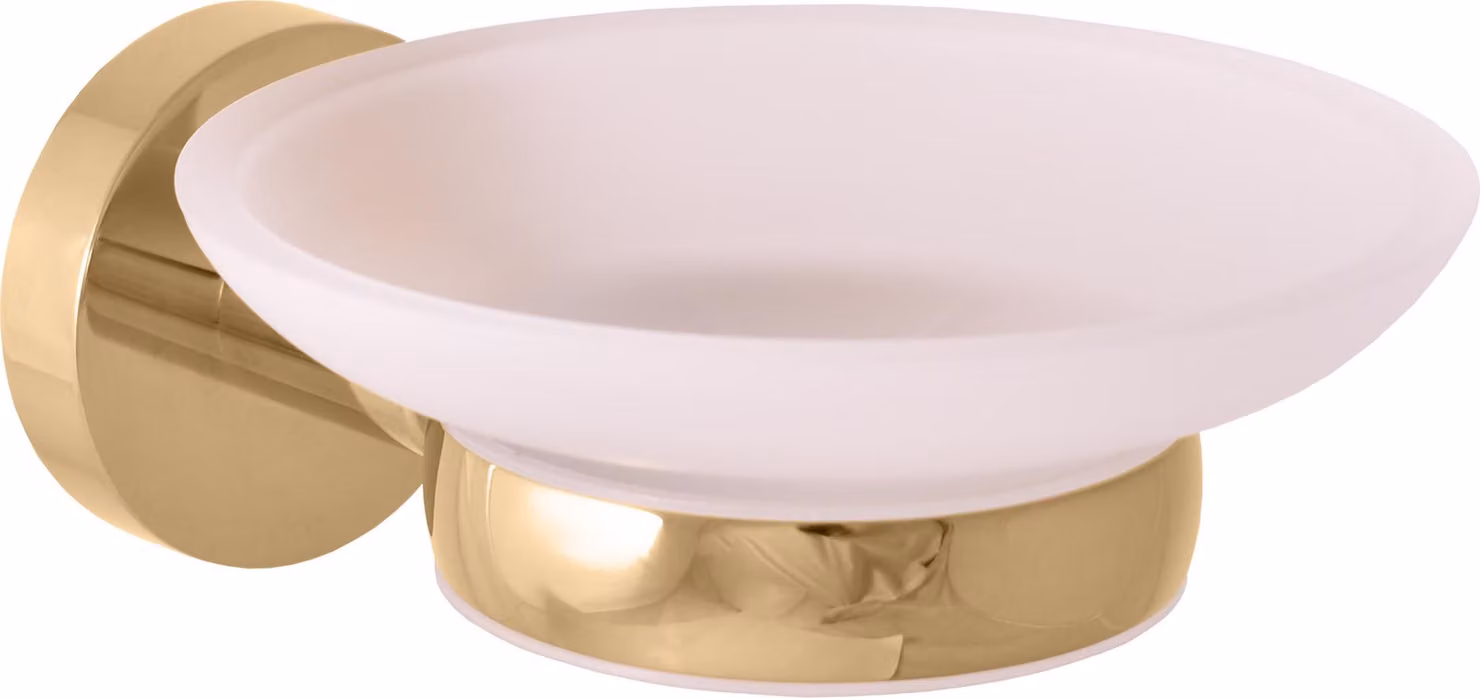 COLORADO - Accessorio da bagno Portasapone in vetro, rosa dorato - lucido COA0300ZRL, RAV Slezák Colore: Oro - Lucido