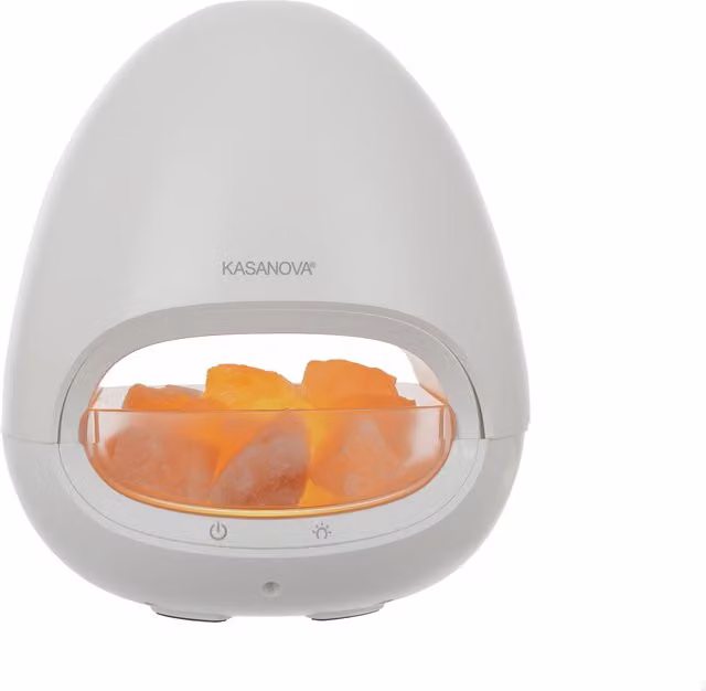Diffusore elettrico di sale dell'Himalaya KASANOVA, rosa e bianco, 150 ml