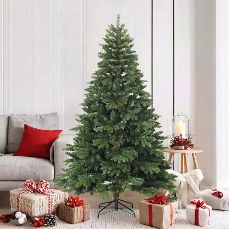 Albero di Natale artificiale vidaXL verde con rami pieghevoli, Altezza: 180 cm