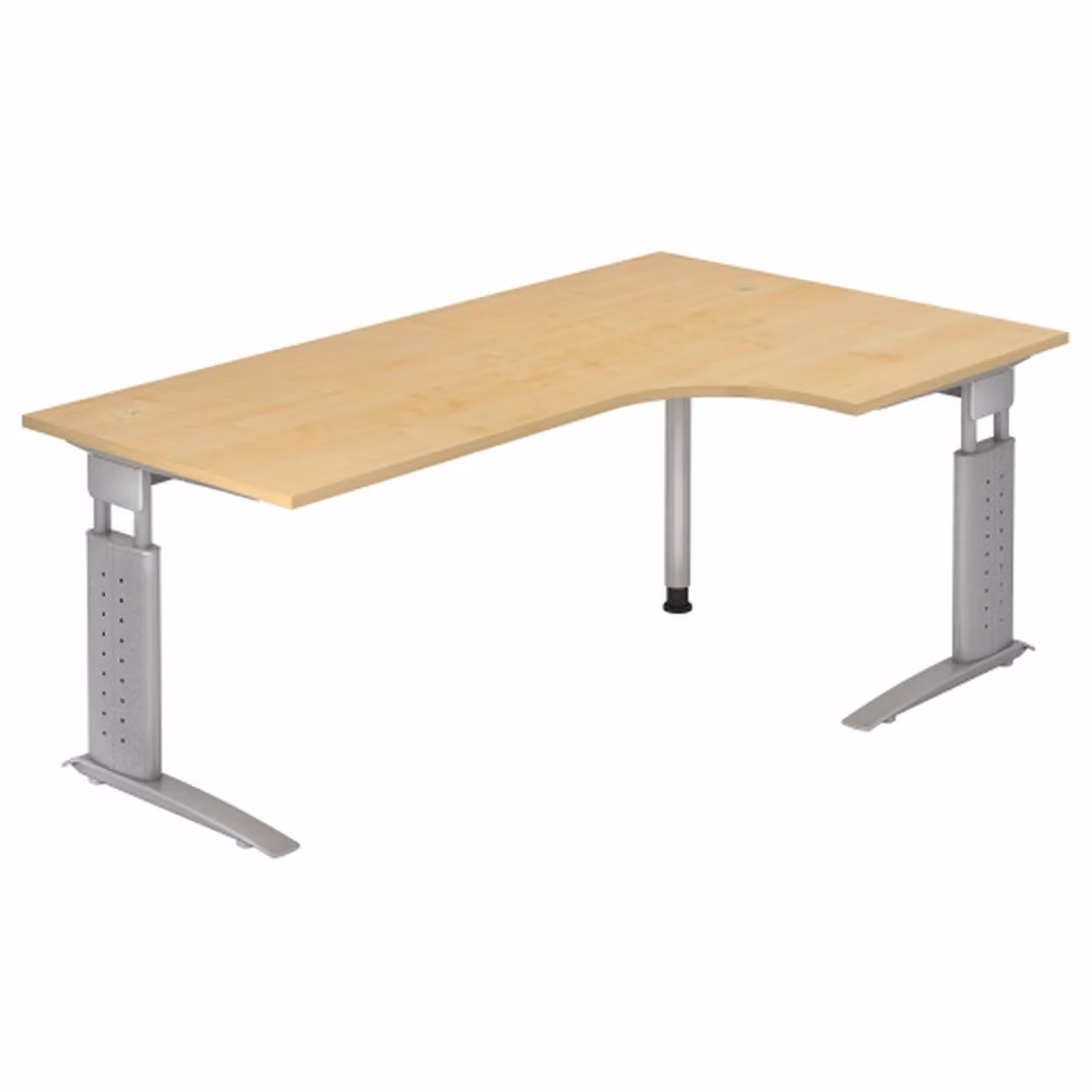 HAMMERBACHER US82 höhenverstellbarer Schreibtisch ahorn L-Form