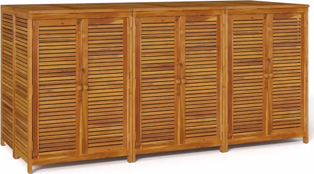Contenitore da Giardino 210x87x104 cm Legno Massello di Acacia
