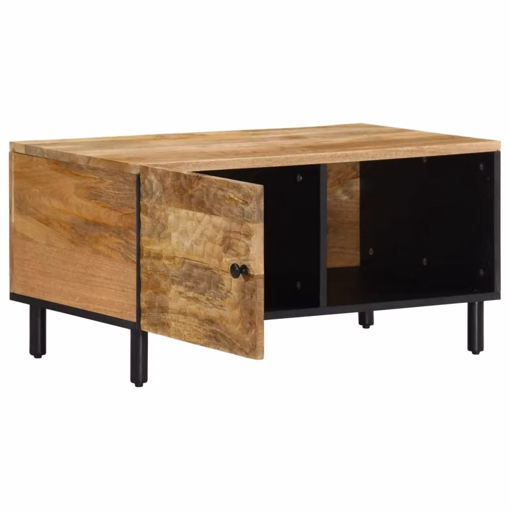 vidaXL Tavolino 80x50x40 cm in legno massiccio di mango