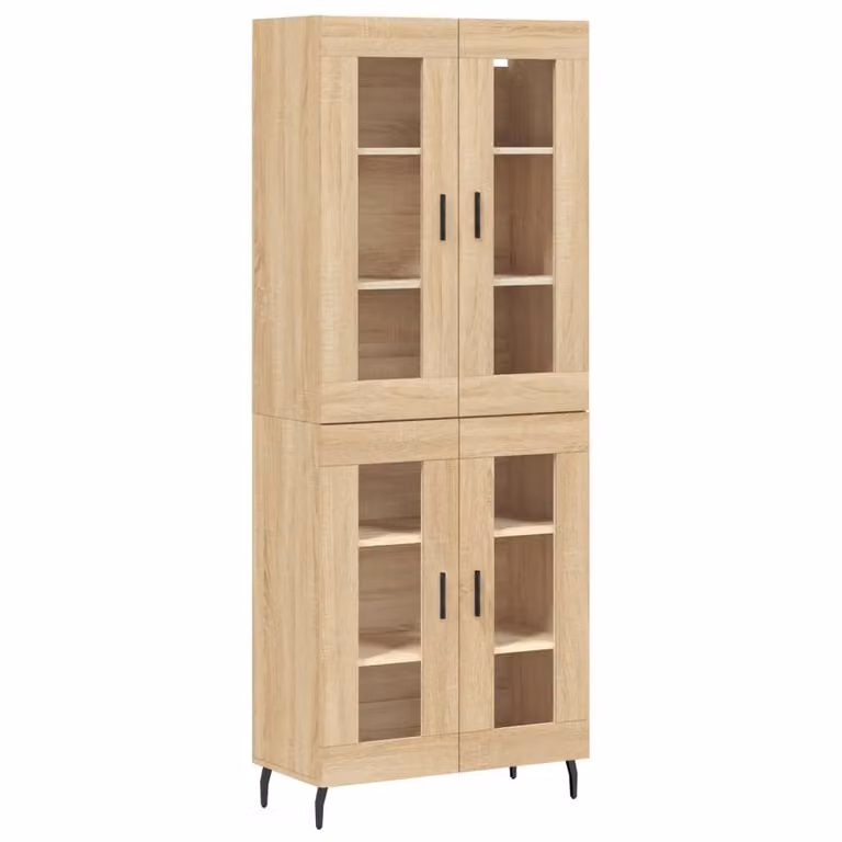 Credenza Rovere Sonoma 69,5x34x180 cm in Legno Multistrato