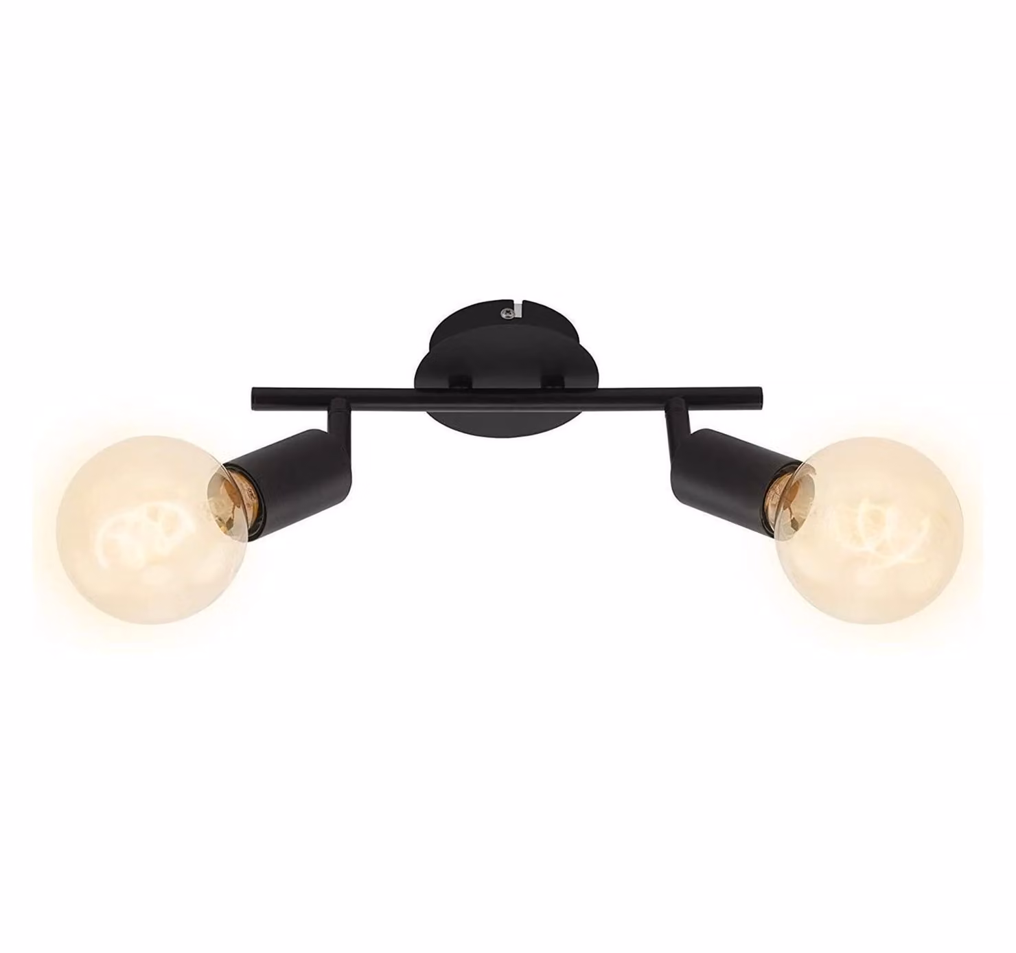 Lampada da soffitto Faretto orientabile 2xE27 60W nero metallo Briloner