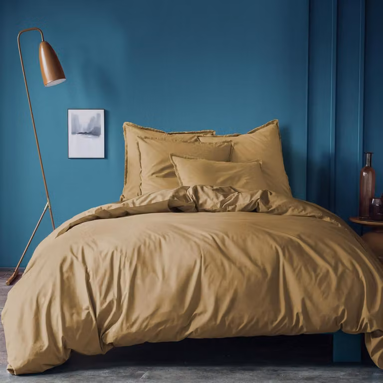 Copripiumino per letto matrimoniale, cotone lavato, 100% cotone, Öko-Tex, completo da letto composto da un copripiumino di 240 x 220 cm e 2 federe con frange