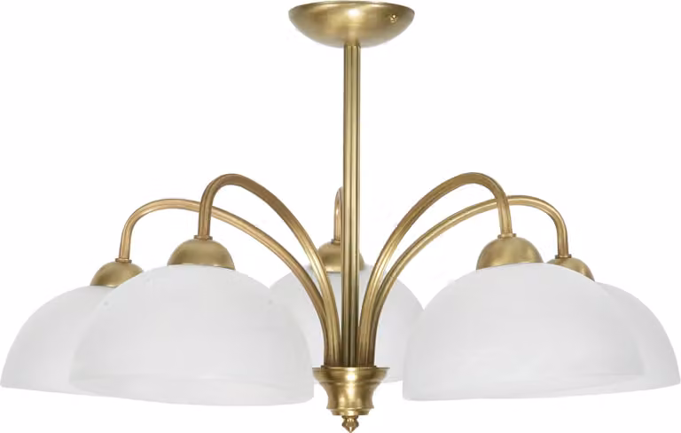 Lampada da soffitto tradizionale con finitura patinata e paralumi bianchi LIMBA 1-730