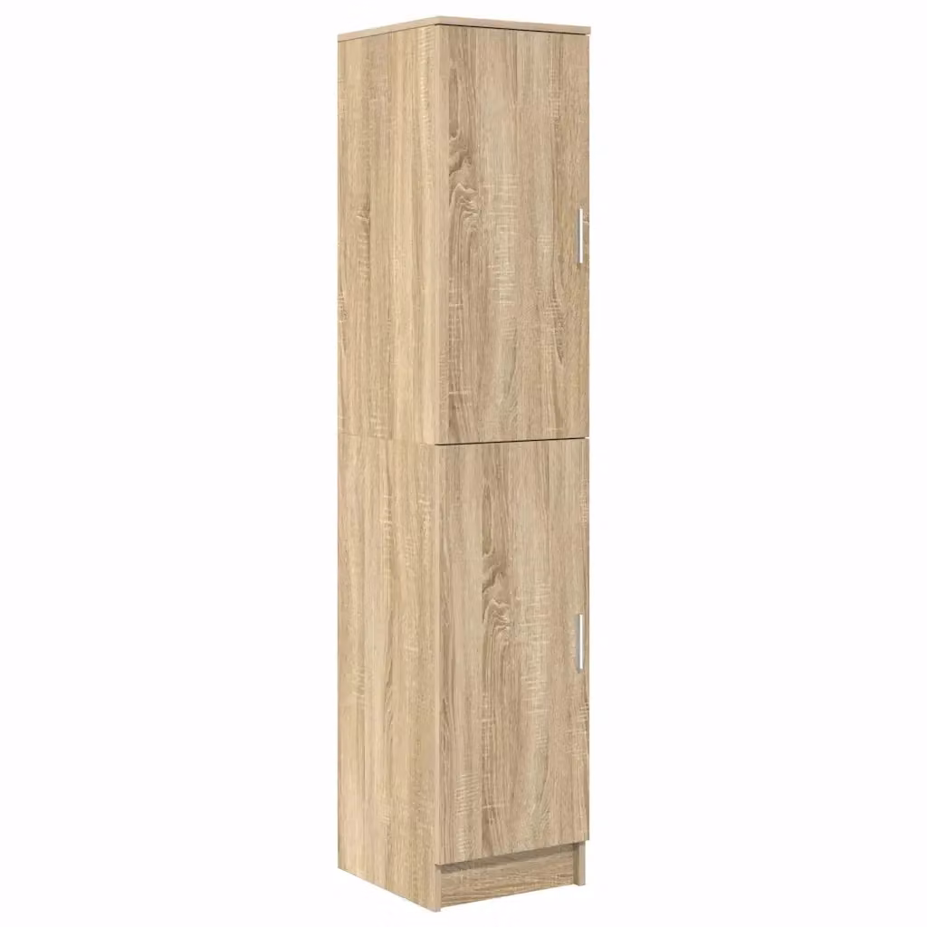 Credenza Buffet Moderna vidaXL in Legno e MDF Colore Marrone con Ante a Battente L/P/H: 35 x 39 x 168 cm – 2