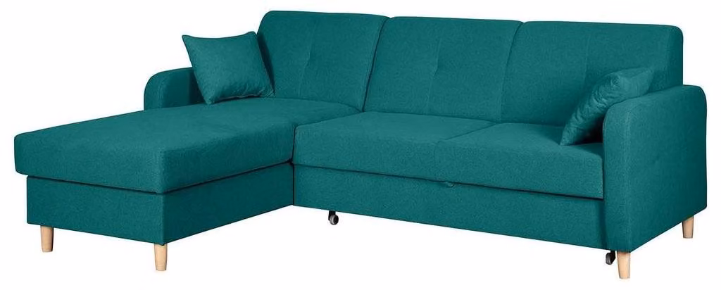Schlafsofa Design Ecksofa L-Form Bett Couch Textil Sofas Stoff Schlaf Funktion