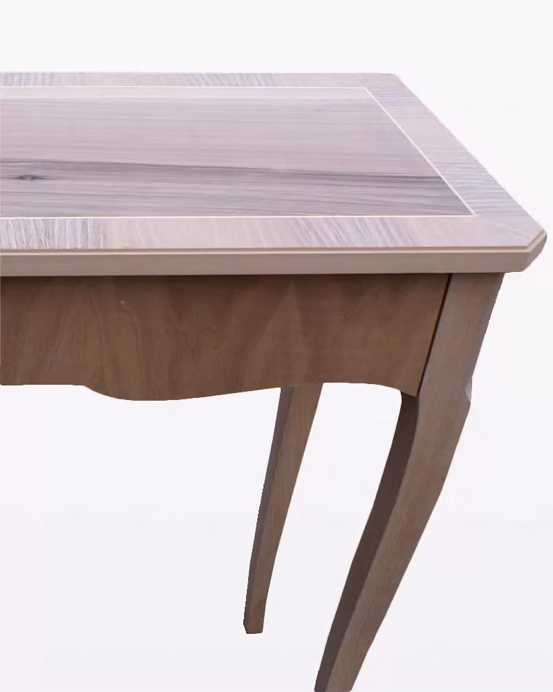 Consolle con 1 cassetto intarsiata in legno di noce grezzo Mobili 2G L: 79 cm, P: 34 cm, H: 80 cm – 2