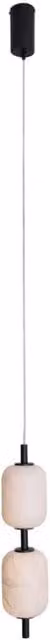 Sospensione Maxlight Elena nera 2 ovali bianchi LED 8W