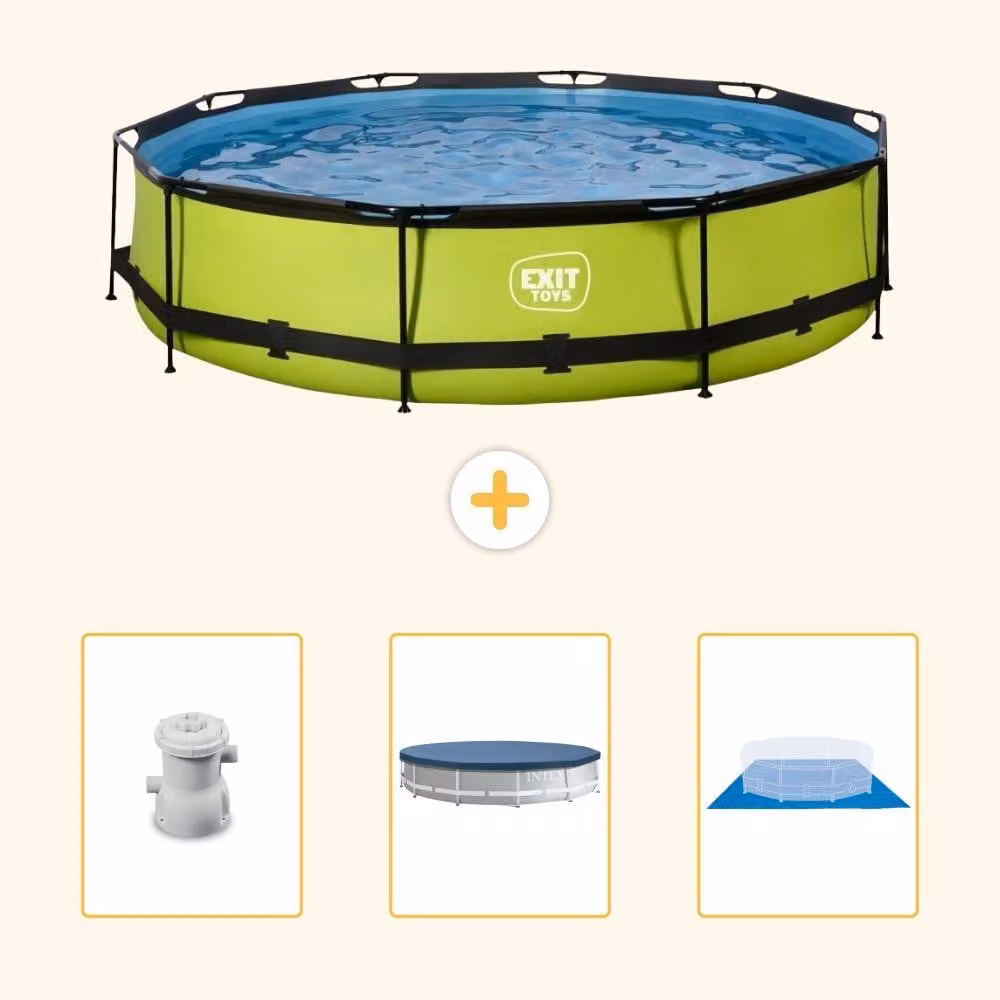 Piscina gonfiabile rettangolare - 360x76 cm - 4 pezzi - Modello SCB88