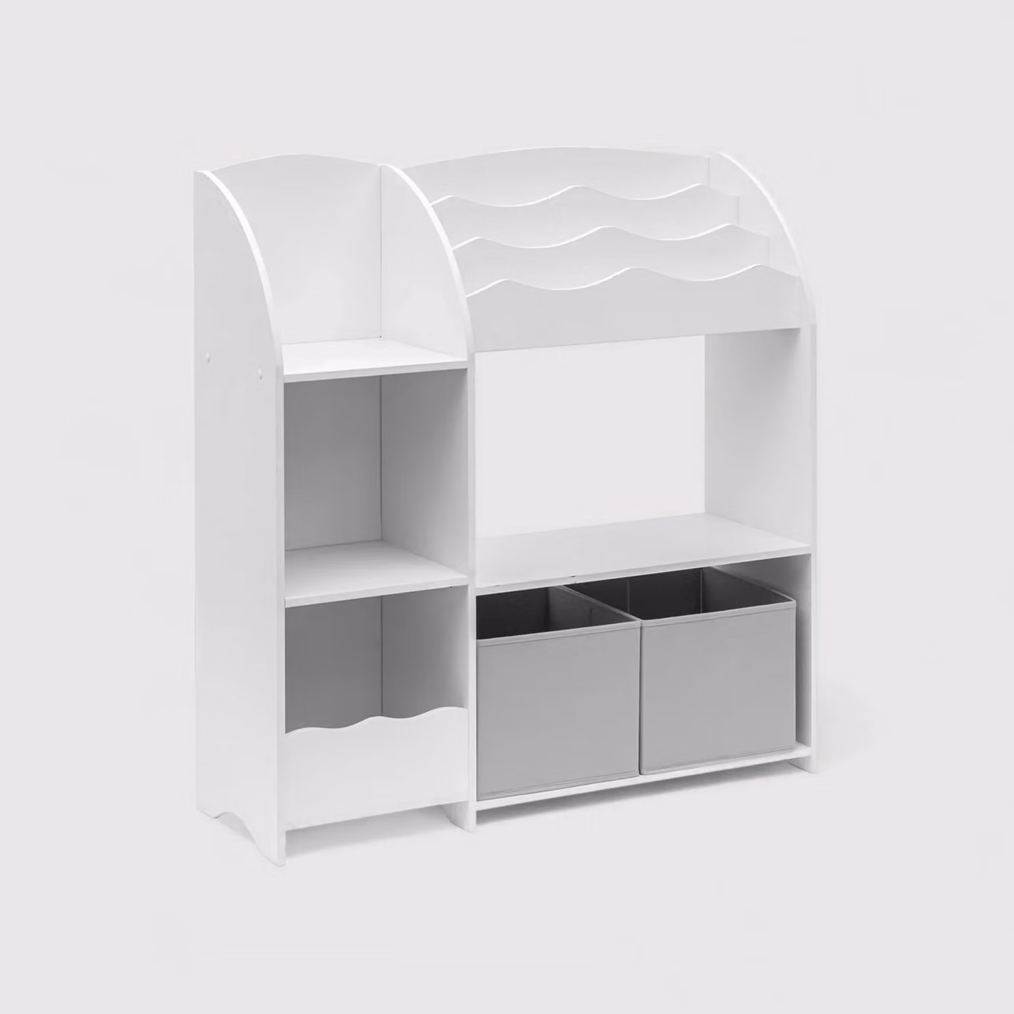 Serenoa - Mobiletto porta giochi bianco per cameretta