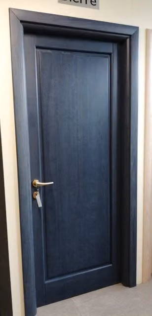 Porta moderna Novelty 4 Anil Dierre Grigio e Blu L: 80 cm, H: 210 cm