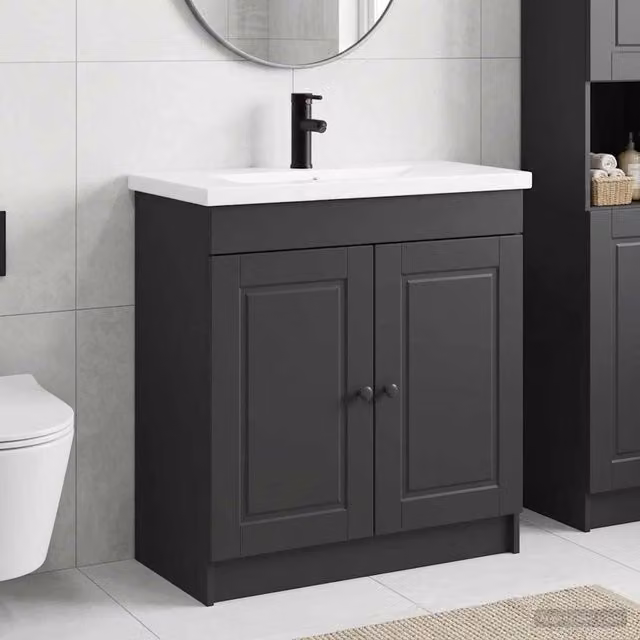Set di mobili per il bagno Nero 56 x 37,5 x 81 cm 3404125