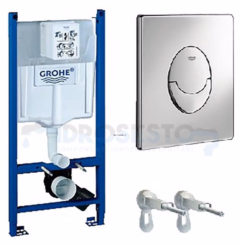 Modulo WC Rapid SL, capacità 3-6 litri, Vetroceramica, forma quadrata, confezione da 1 pezzo