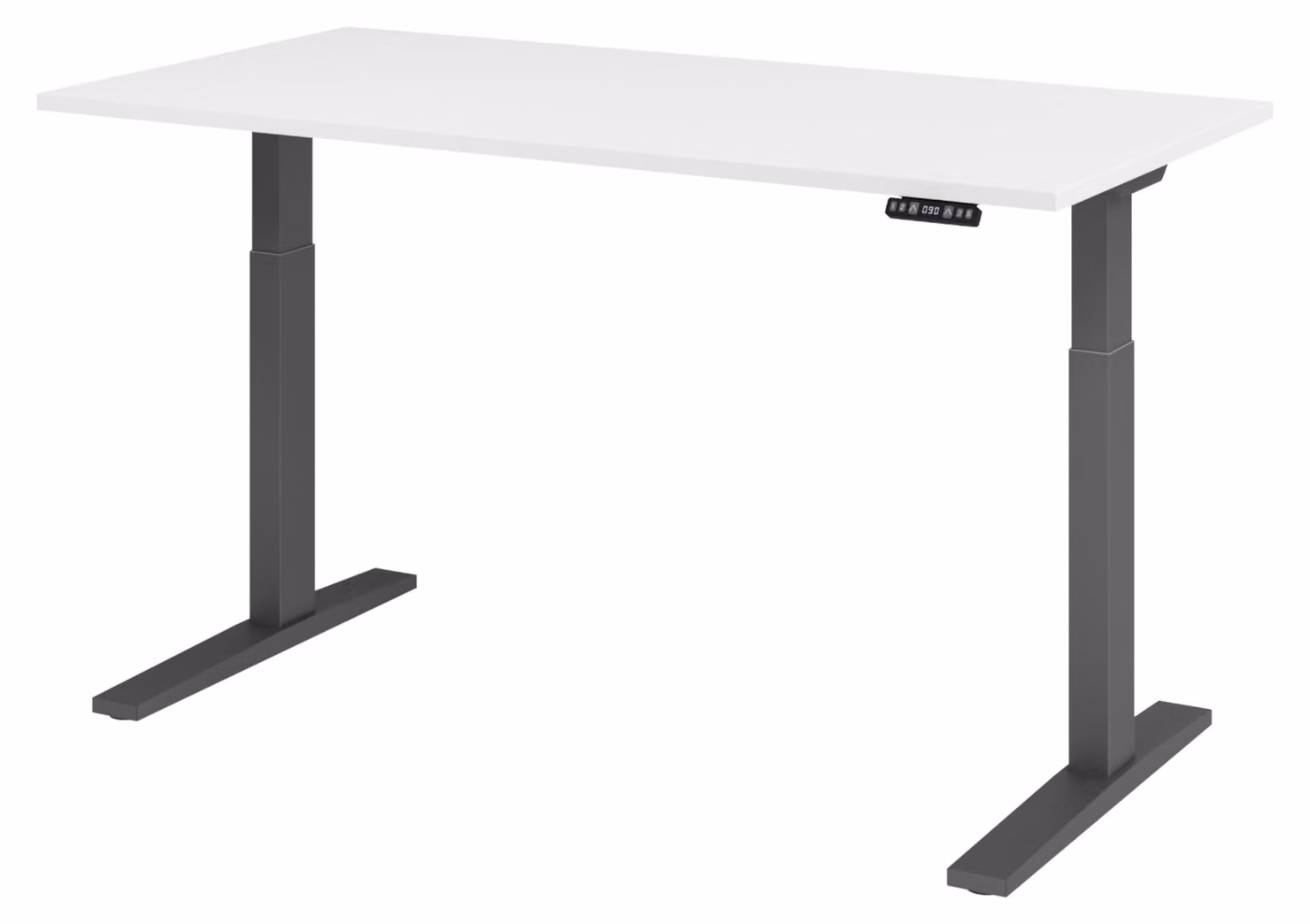 Scrivania elettrica bümö XMKA - Decorazione: bianco, dimensioni: 160 x 80 cm, struttura: grafite