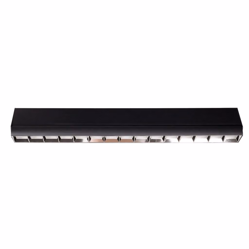 Plafoniera lineare LED Maxlight nera moderna da 30W – 2