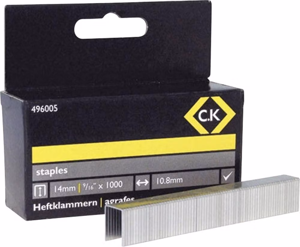 Graffette C.K Tacker 10,5 x 14 mm Contenuto: 1.000 pezzi