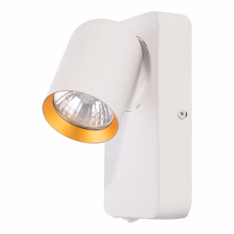 Lampada da parete Andy 1Xgu10 Faretto da soffitto bianco + oro Lampada da parete