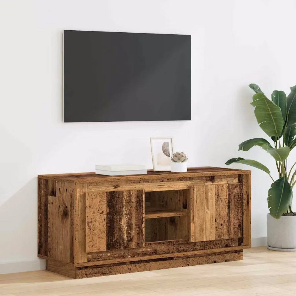 Mobile TV vidaXL in legno vecchio e ingegnerizzato, colore marrone, L 102 x P 35 x H 45 cm