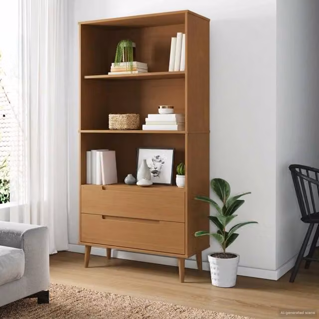 Libreria MOLDE 85 x 35 x 170,5 cm Legno Massello di Pino 42020943