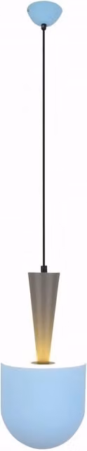 Lampada a sospensione Candellux Visby blu in metallo con diametro 19 cm e attacco E27