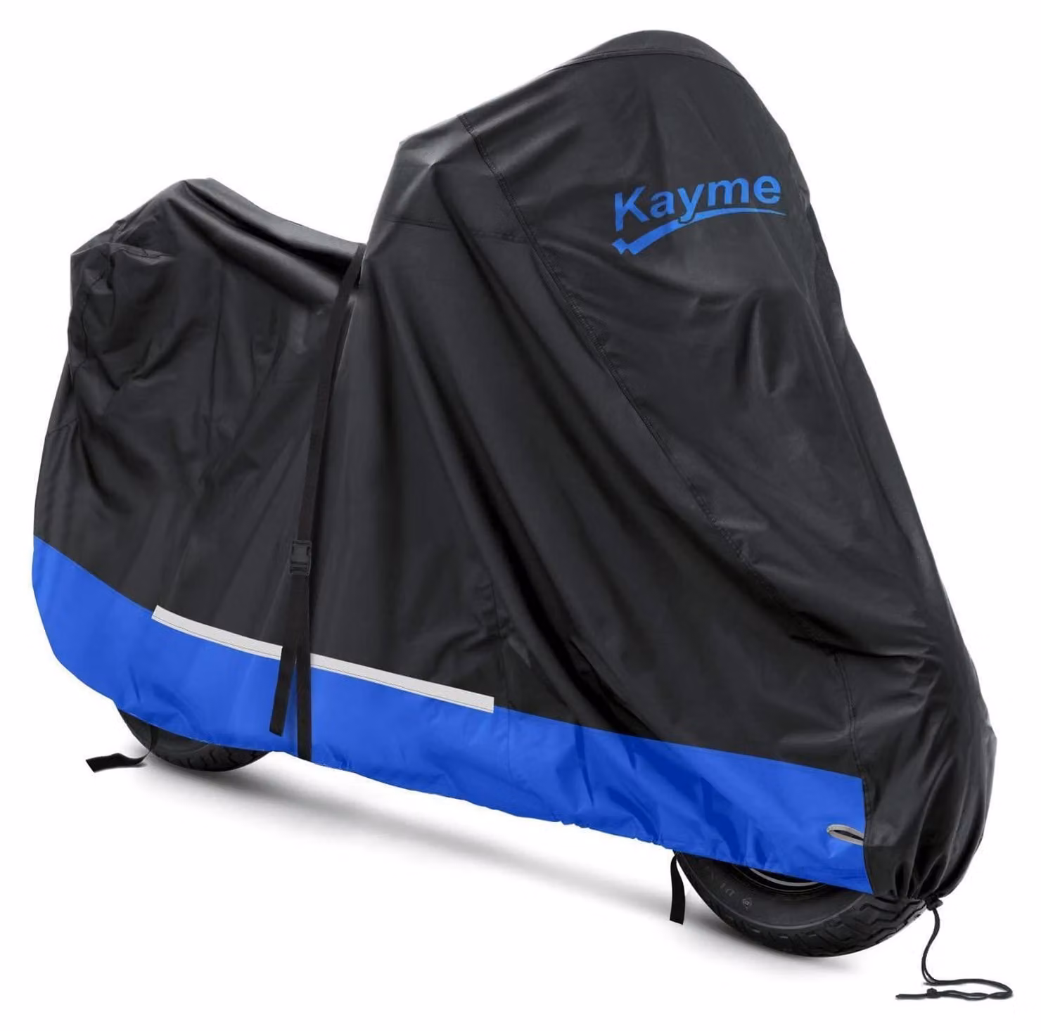 Copertura per motocicletta Oxford 300D, impermeabile e antipolvere, colore nero-blu, dimensioni 246 cm