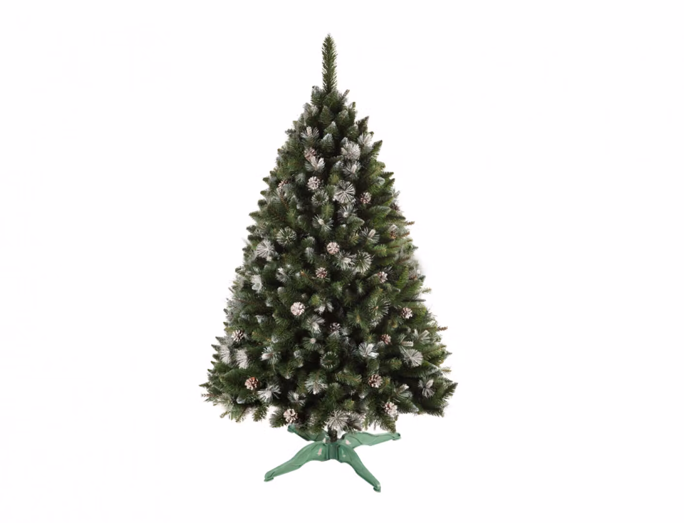 Nohel Garden NG91460 albero di Natale artificiale BOROVICE + pigne e estremità argentate + supporto 120cm