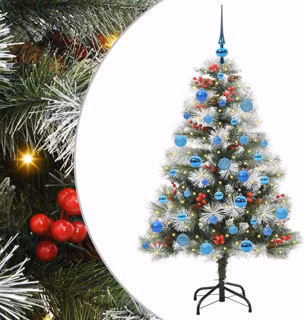 Albero di Natale artificiale Verde e bianco 150 cm