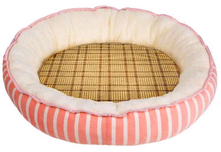 Cuccia per cani, lavabile, rotonda, rosa, taglia XL (70x60 cm)