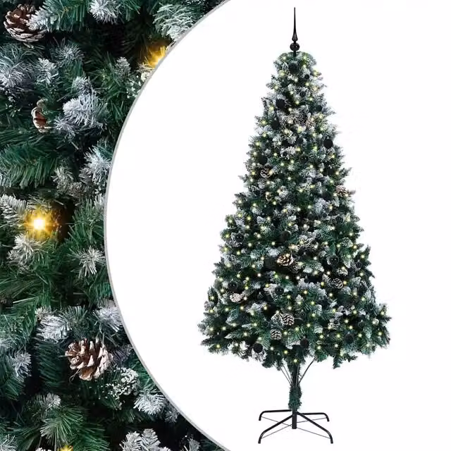 Albero di Natale | Decorazioni natalizie artificiale con 300 LED Verde 240 cm